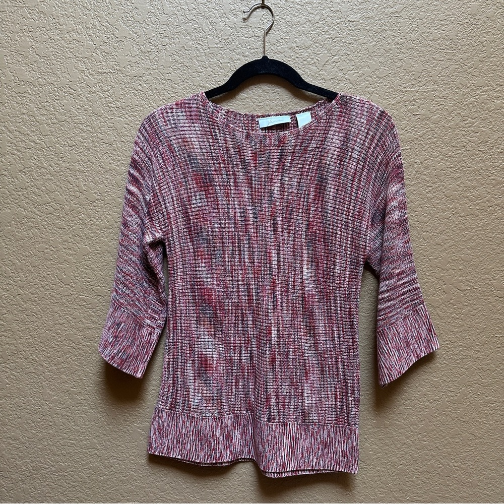 JH Collectibles Red and White Knit Top
